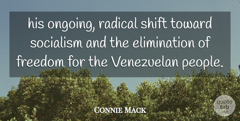 Connie Mack Quote About Freedom, Radical, Shift, Socialism, Toward: His Ongoing Radical Shift Toward...