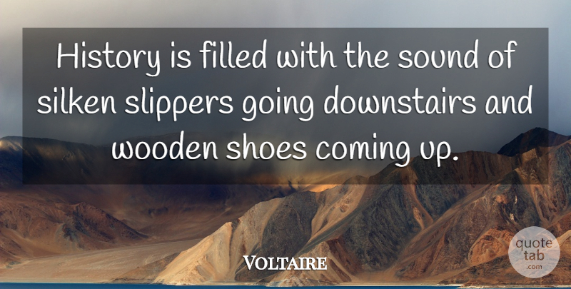 Voltaire Quote About Shoes, History, Slippers: History Is Filled With The...