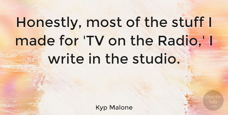 Kyp Malone Quote About undefined: Honestly Most Of The Stuff...