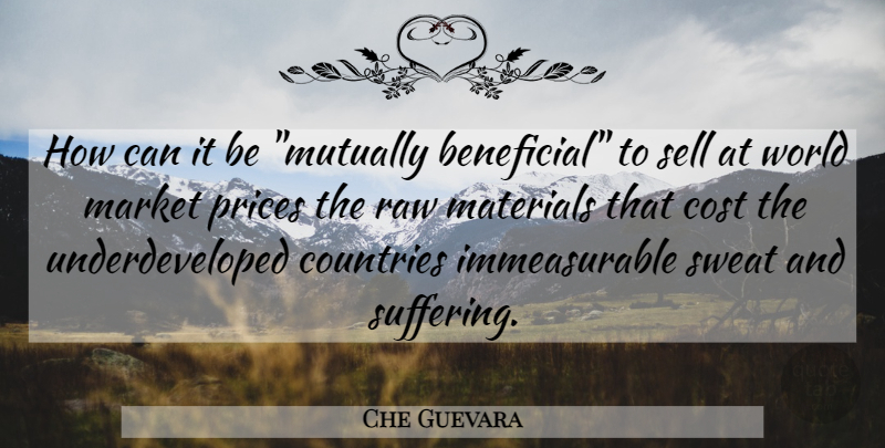Che Guevara Quote About Country, Sweat, Suffering: How Can It Be Mutually...