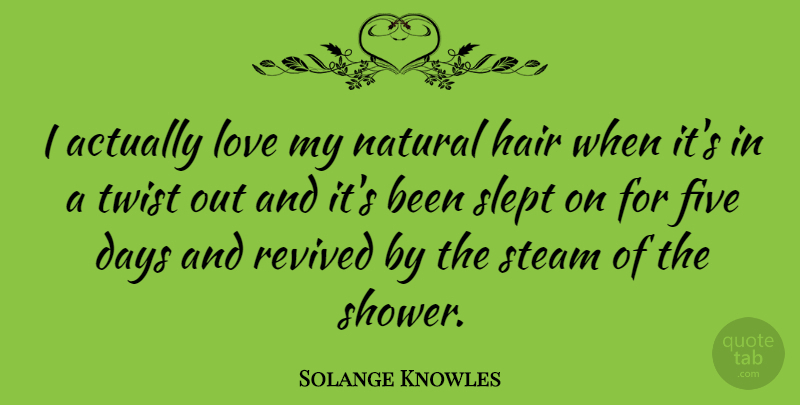 Solange Knowles Quote About Hair, Twists, Natural: I Actually Love My Natural...