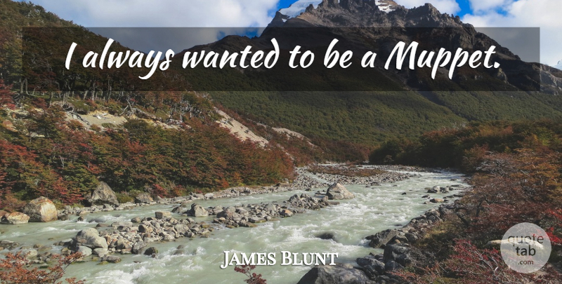 James Blunt Quote About Muppet, Wanted: I Always Wanted To Be...