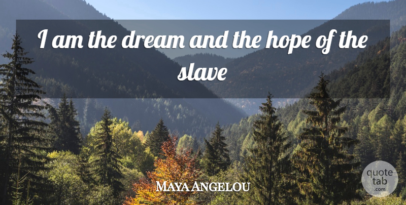 Maya Angelou Quote About Dream, History, African American: I Am The Dream And...