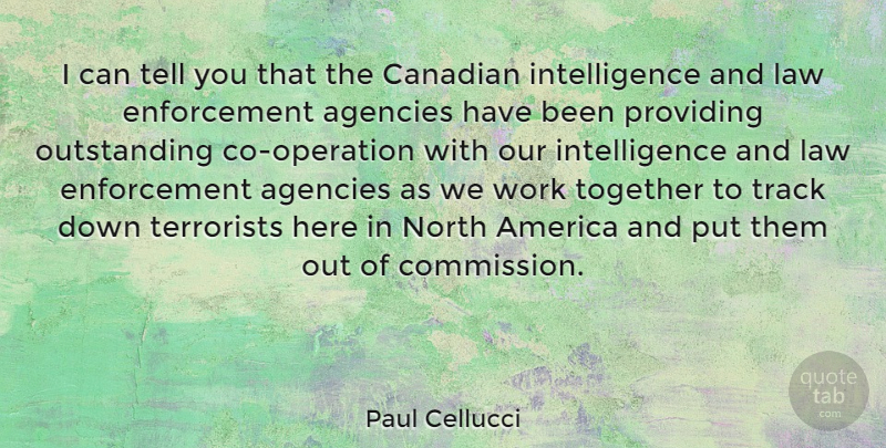 Paul Cellucci Quote About Law, America, Agency: I Can Tell You That...