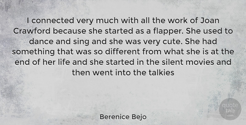 Berenice Bejo Quote About Cute, Different, Flappers: I Connected Very Much With...