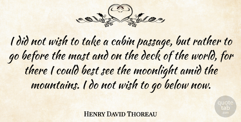 Henry David Thoreau Quote About Travel, Journey, Wish: I Did Not Wish To...