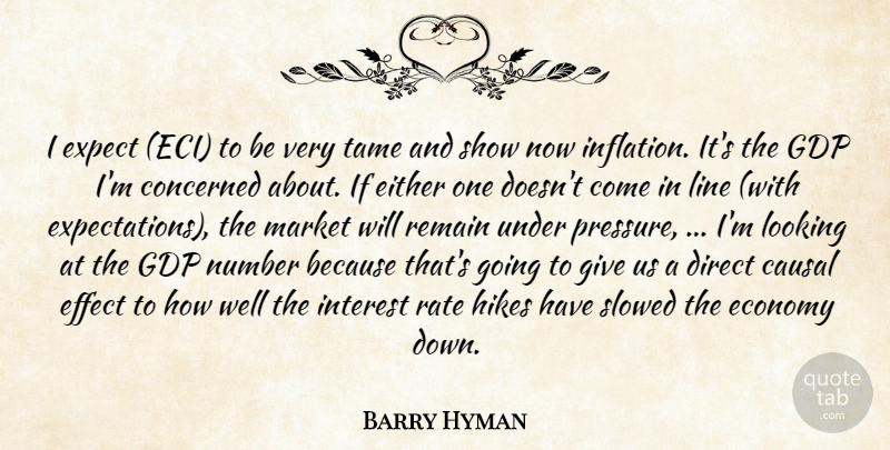 Barry Hyman Quote About Concerned, Direct, Economy, Effect, Either: I Expect Eci To Be...