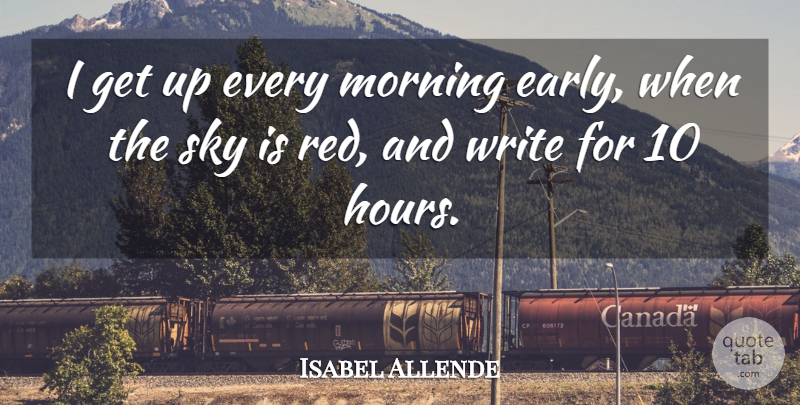 Isabel Allende Quote About Morning: I Get Up Every Morning...