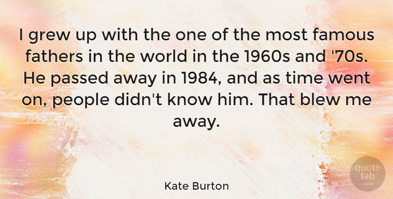 Kate Burton Quote About Father, People, World: I Grew Up With The...