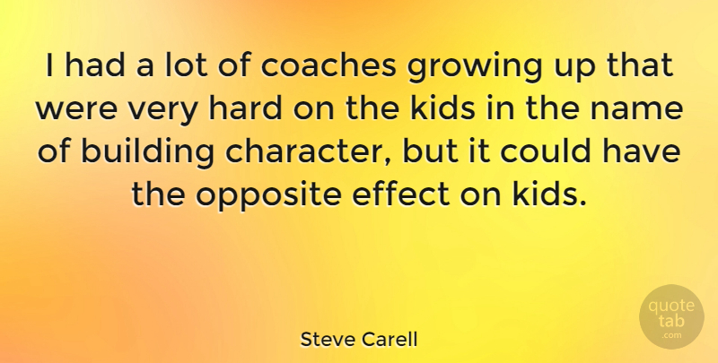 Steve Carell Quote About Growing Up, Character, Kids: I Had A Lot Of...