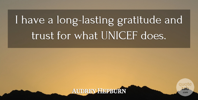 Audrey Hepburn Quote About Gratitude, Long, Doe: I Have A Long Lasting...