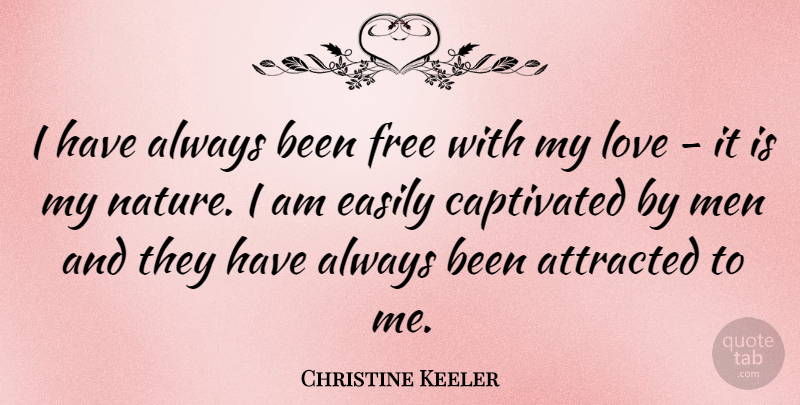 Christine Keeler Quote About Men, Captivated: I Have Always Been Free...