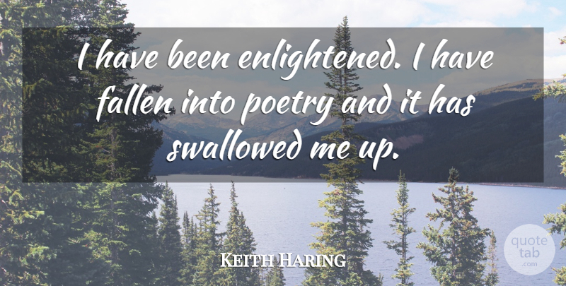 Keith Haring Quote About Enlightened, Fallen, Has Beens: I Have Been Enlightened I...