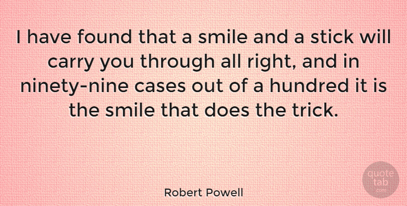 Robert Powell Quote About Happiness, Smile, Laughter: I Have Found That A...