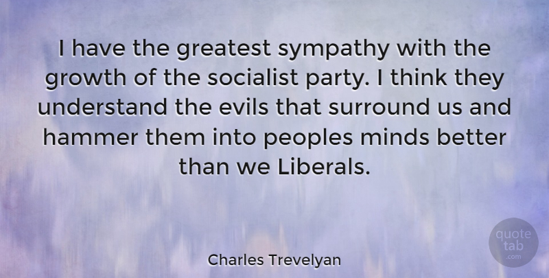 Charles Trevelyan Quote About Party, Thinking, Evil: I Have The Greatest Sympathy...