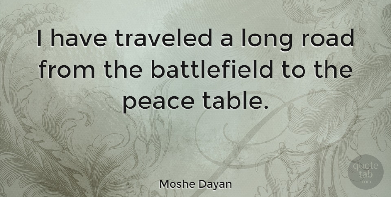 Moshe Dayan Quote About America, Long, Tables: I Have Traveled A Long...