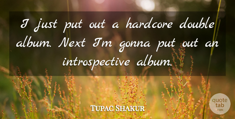 Tupac Shakur Quote About Next, Albums, Hardcore: I Just Put Out A...