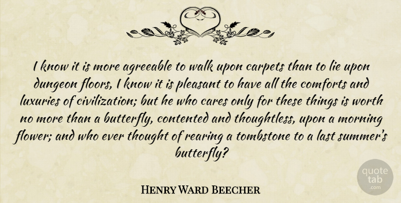 Henry Ward Beecher Quote About Summer, Morning, Tombstone: I Know It Is More...