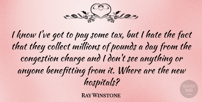 Ray Winstone Quote About Hate, Pay, Facts: I Know Ive Got To...