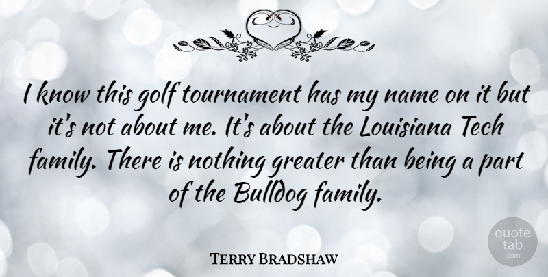 Terry Bradshaw Quote About Golf, Technology, Names: I Know This Golf Tournament...