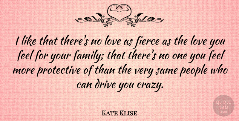 Kate Klise Quote About Drive, Family, Fierce, Love, People: I Like That Theres No...