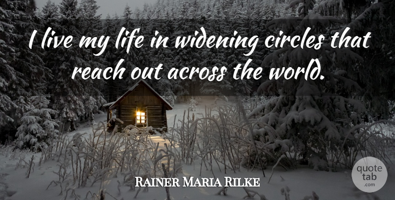 Rainer Maria Rilke Quote About Life, Circles, Community: I Live My Life In...