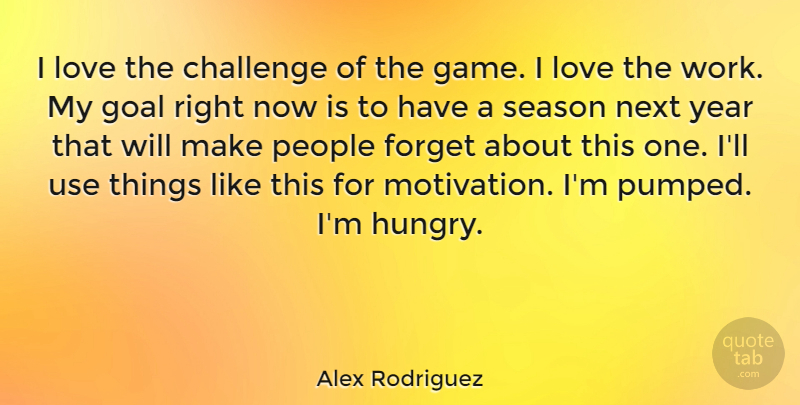 Alex Rodriguez Quote About Motivation, Years, Games: I Love The Challenge Of...