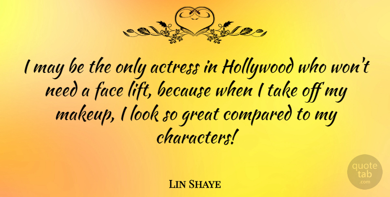 Lin Shaye Quote About Character, Makeup, Looks: I May Be The Only...