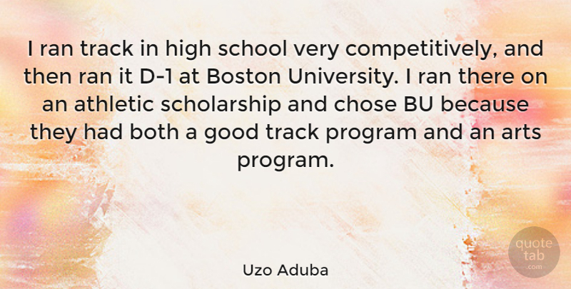 Uzo Aduba Quote About Art, School, Boston: I Ran Track In High...