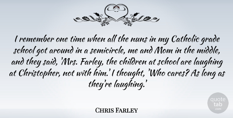 Chris Farley Quote About Catholic, Children, Grade, Laughing, Mom: I Remember One Time When...