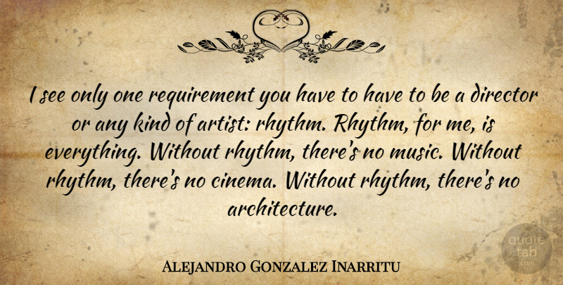 Alejandro Gonzalez Inarritu Quote About Director, Music: I See Only One Requirement...
