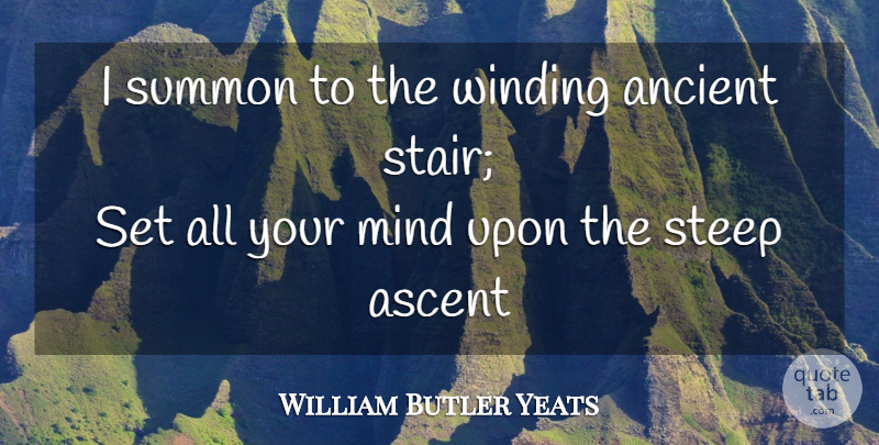 William Butler Yeats Quote About Thoughtful, Thinking, Mind: I Summon To The Winding...