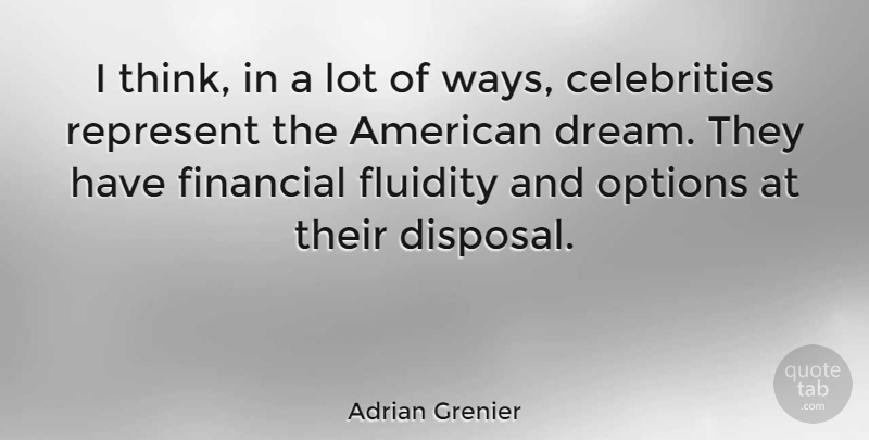 Adrian Grenier Quote About Dream, Thinking, Fluidity: I Think In A Lot...