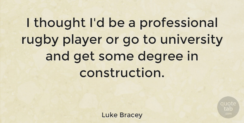 Luke Bracey Quote About Player: I Thought Id Be A...