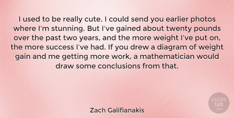 Zach Galifianakis Quote About Cute, Past, Years: I Used To Be Really...