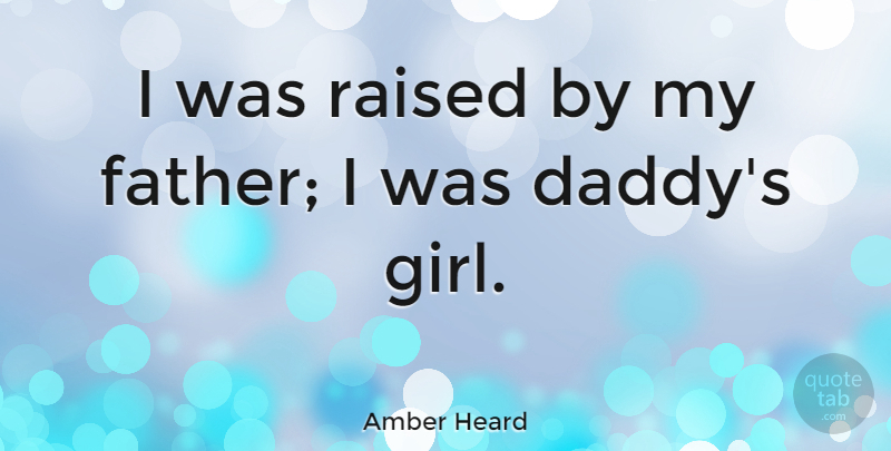 Amber Heard Quote About Girl, Father, Daddy: I Was Raised By My...