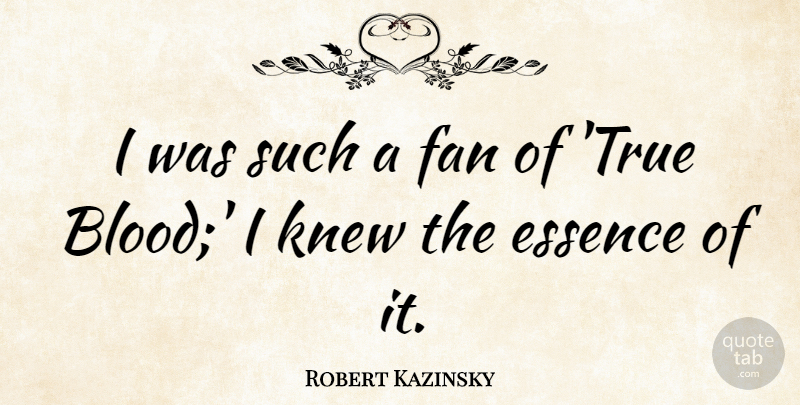 Robert Kazinsky Quote About Essence, Knew: I Was Such A Fan...