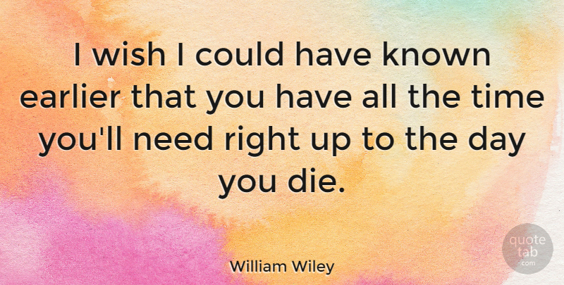 William Wiley Quote About American Soldier, Earlier, Known, Time: I Wish I Could Have...