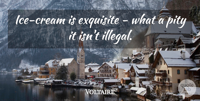 Voltaire Quote About Food, Ice, Cooking: Ice Cream Is Exquisite What...