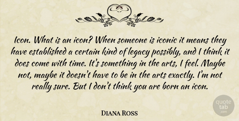 Diana Ross Quote About Art, Mean, Thinking: Icon What Is An Icon...
