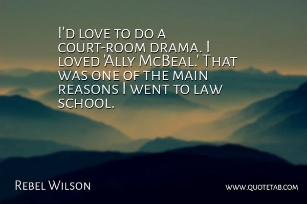 Rebel Wilson Quote About Drama, School, Law: Id Love To Do A...