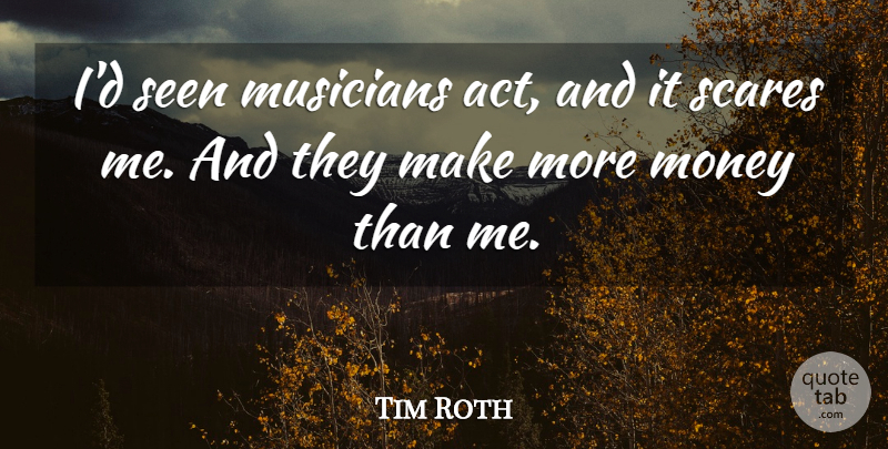 Tim Roth Quote About Scare, Musician, More Money: Id Seen Musicians Act And...