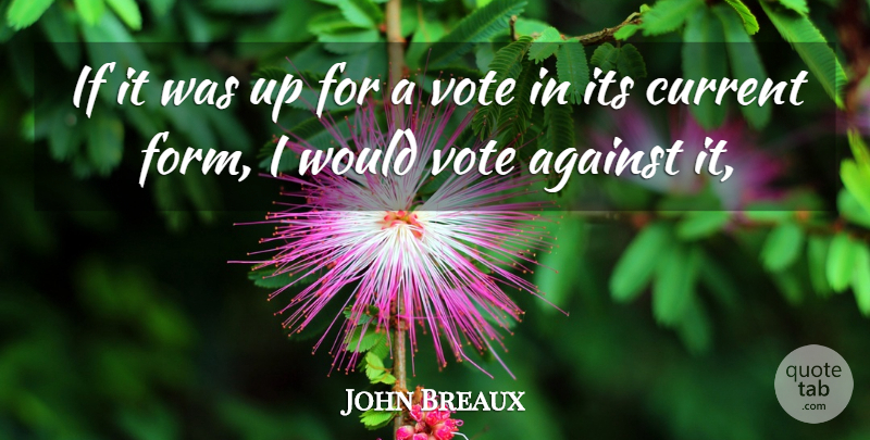 John Breaux Quote About Against, Current, Vote: If It Was Up For...