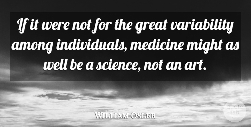 William Osler Quote About Art, Medicine, Might: If It Were Not For...