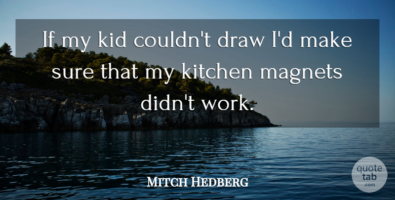 Mitch Hedberg Quote About Funny, Humor, Kids: If My Kid Couldnt Draw...
