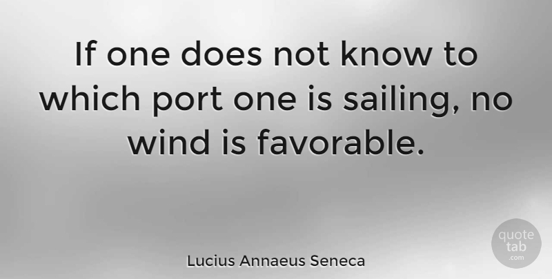 Lucius Annaeus Seneca Quote About Business, Port, Wind: If One Does Not Know...