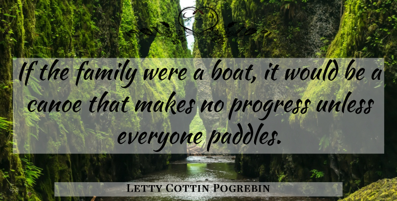 Letty Cottin Pogrebin Quote About Family, Progress, Would Be: If The Family Were A...