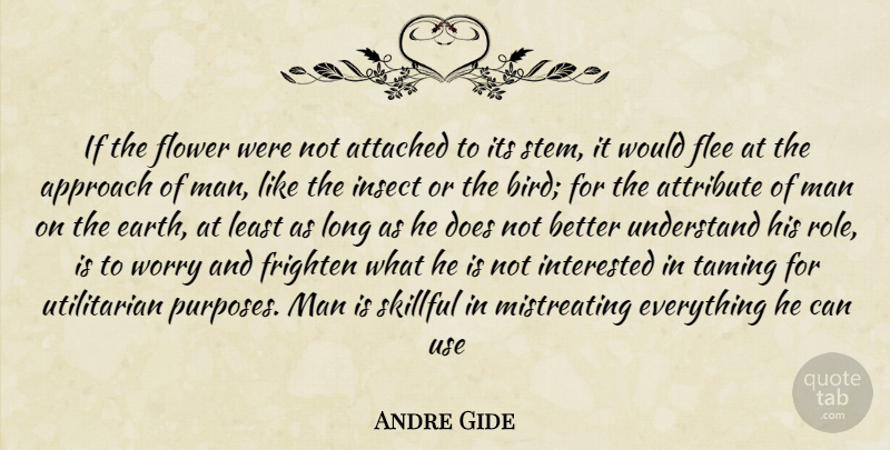 Andre Gide Quote About Flower, Men, Worry: If The Flower Were Not...