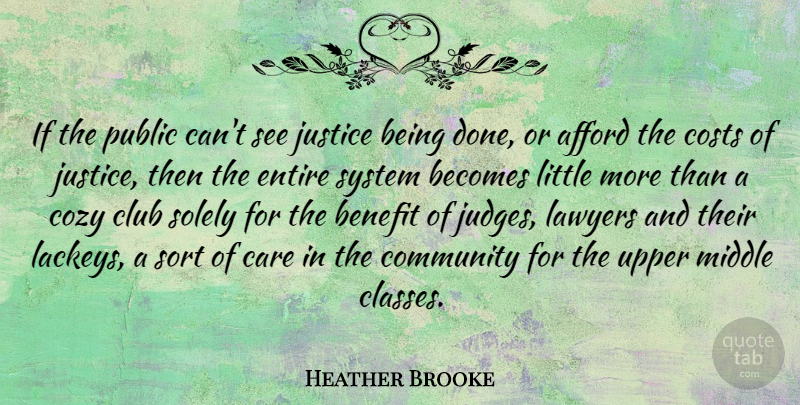 Heather Brooke Quote About Afford, Becomes, Benefit, Care, Club: If The Public Cant See...