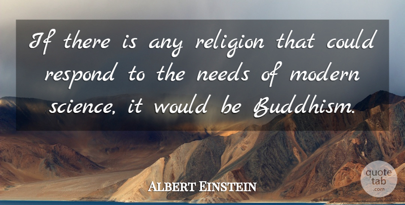 Albert Einstein Quote About Inspirational, Yoga, Science: If There Is Any Religion...